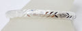 Sterling Silver Stardust Patterned Hinged Bangle - Hollow