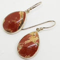 Sterling Silver Large Gemstone Drop Earrings