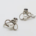 Sterling Silver Mikimoto Pearl Screw-On Earrings - Vintage
