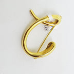 18ct Yellow Gold Vintage Tiffany Letter C Brooch