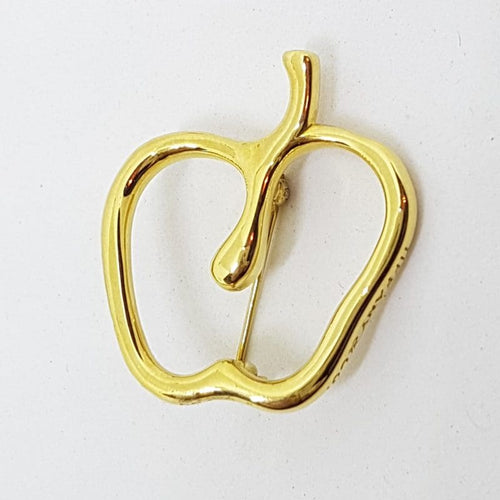 18ct Yellow Gold Vintage Tiffany Elsa Peretti Apple Brooch