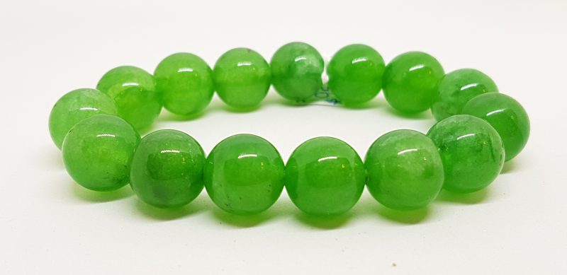 Burmese Jade Bead Elastic Bracelet