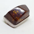 Sterling Silver Natural Amber Chunky Shape Brooch