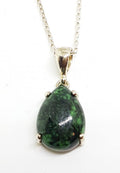 Sterling Silver Maw Sit Sit Teardrop Shape Pendant on Silver Chain