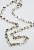 Sterling Silver Belcher Link Necklace / Chain With Bolt Clasp