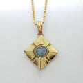 9ct Yellow Gold Opal Pendant on Gold Chain