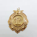 9ct Rose Gold Large "1921 Light Weight Contest" Boxing Medallion Fob Pendant