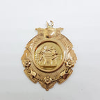 9ct Rose Gold Large "1921 Light Weight Contest" Boxing Medallion Fob Pendant