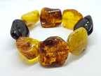 Natural Multi-Coloured Amber Chunky Bead Bracelet
