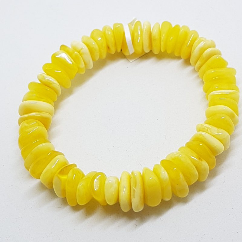 Natural Butter Amber Bead Bracelet
