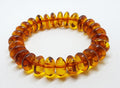 Natural Amber Thick Button Bead Bracelet