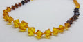 Natural Multi-Coloured Baltic Amber Shaped Bead Necklace / Chain