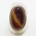 Sterling Silver Large Oval Mookaite Ring