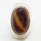 Sterling Silver Large Oval Mookaite Ring