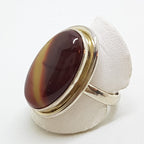 Sterling Silver Large Oval Mookaite Ring