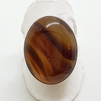 Sterling Silver Large Oval Red Agate Ring