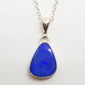 Sterling Silver Blue Opal Pendant on Silver Chain
