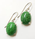 Sterling Silver Large Oval Maw sit sit Drop Earrings