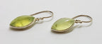 Sterling Silver Prehnite Marquis Drop Earrings
