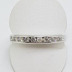 18ct White Gold Diamond Channel Set Band Ring
