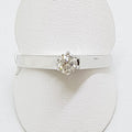 18ct White Gold High Set Round Diamond Solitaire Engagement Ring