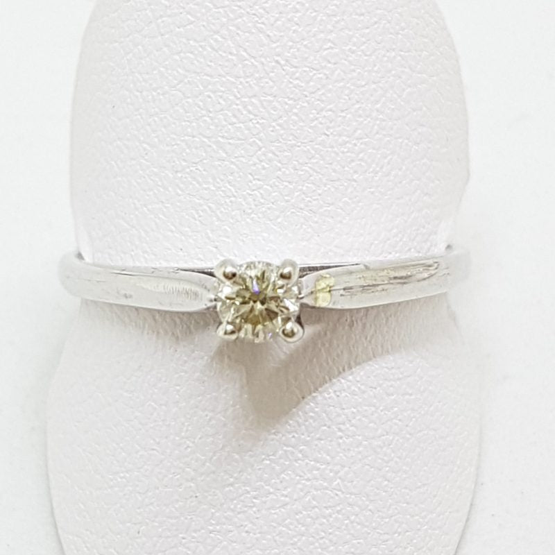 9ct White Gold Claw Set Diamond Solitaire Engagement Ring