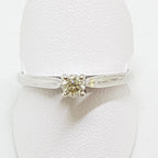 9ct White Gold Claw Set Diamond Solitaire Engagement Ring