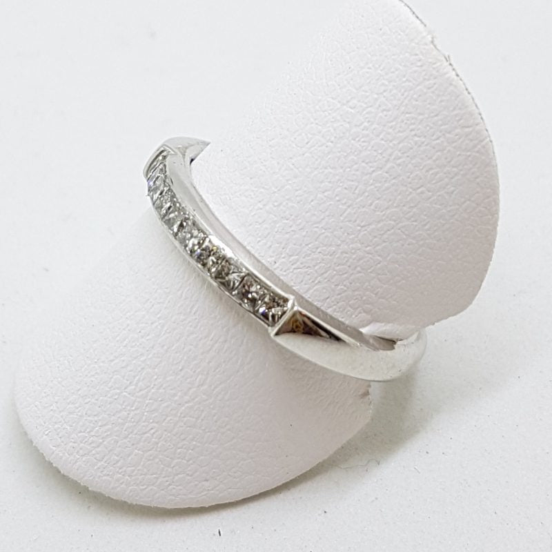 18ct White Gold Channel Set Diamond Wedding/Eternity/Band Ring