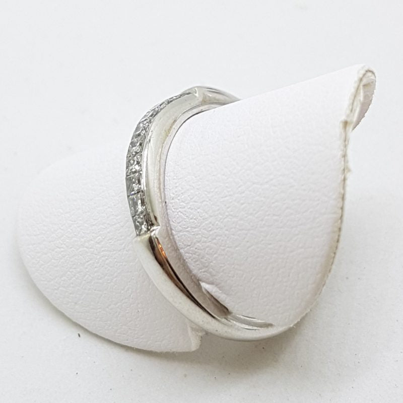 18ct White Gold Channel Set Diamond Wedding/Eternity/Band Ring