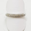 9ct White Gold Diamond Pave Set Band Ring