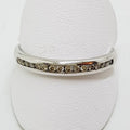 9ct White Gold Diamond Channel Set Band Ring