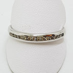 9ct White Gold Diamond Channel Set Band Ring