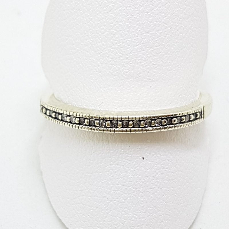 9ct White Gold Diamond Wedding/Eternity Band Ring