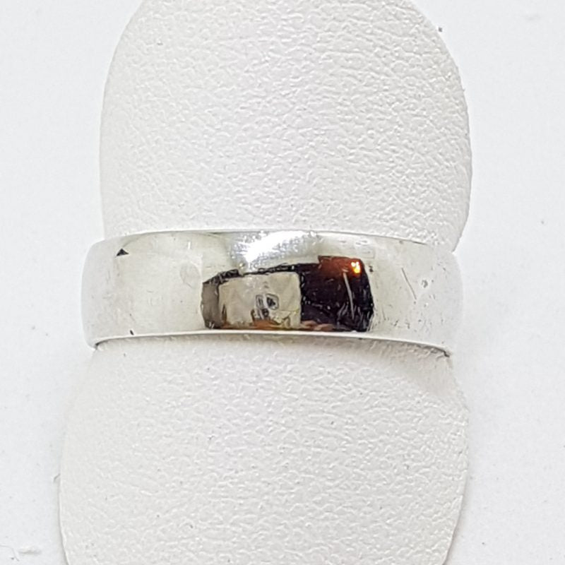 18ct White Gold Wide Wedding Band Ring