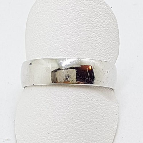 18ct White Gold Wide Wedding Band Ring