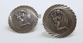 Sterling Silver Large Round Zodiac Cufflinks