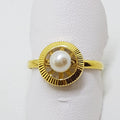 18ct Yellow Gold Pearl Round Ring