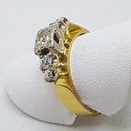 18ct Yellow Gold and Platinum 5 Diamond Engagement Ring
