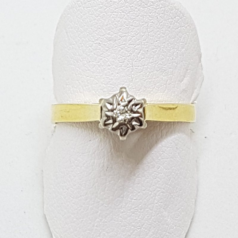 18ct Yellow Gold Solitaire Diamond Engagement Ring