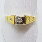18ct Yellow Gold & Platinum Diamond Engagement Ring