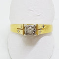 18ct Yellow Gold Diamond High Set Ring