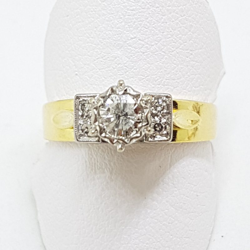 18ct Gold 5 Diamond Engagement Ring