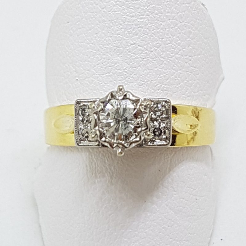 18ct Gold 5 Diamond Engagement Ring