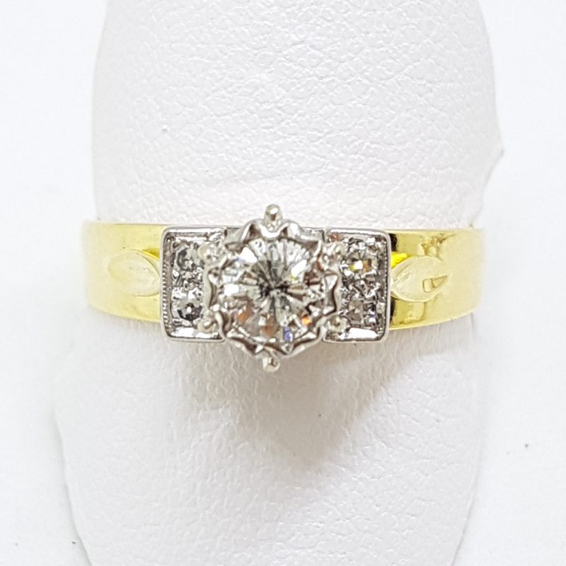 18ct Gold 5 Diamond Engagement Ring