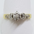 18ct Yellow Gold & Platinum Ornate Diamond Ring