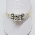18ct Yellow Gold & Platinum High Set Diamond Ring