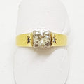 18ct Yellow Gold High Set Diamond Engagement Ring
