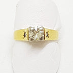 18ct Yellow Gold High Set Diamond Engagement Ring