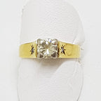 18ct Yellow Gold High Set Diamond Engagement Ring