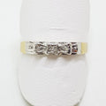 9ct Yellow Gold &amp; Platinum Diamond Bow Design Eternity/Wedding Band Ring